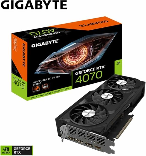 Carte Graphique | GIGABYTE Carte Graphique GeForce RTX 4070 WINDFORCE OC V2 12G - 12GB GDDR6