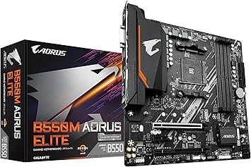 Carte mère | GIGABYTE B550M AORUS Elite mATX Motherboard pour AMD AM4 Processeurs