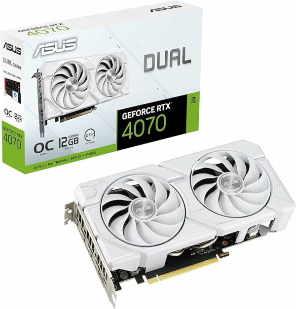 Carte Graphique | ASUS Dual GeForce RTX™ 4070 Evo White Edition 12GB VRAM
