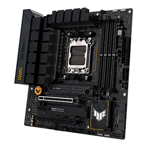 Carte mère | ASUS TUF GAMING B650M-PLUS WIFI Carte mère gaming AMD Ryzen AM5 ATX (14 phases d'alimentation, PCIe 5.0 M.2 support, DDR5, WiFi 6, 2.5 Gb Ethernet, USB4, Aura Sync RGB)